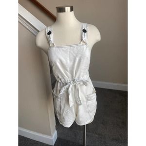 MP|D white romper with black contrast stitch, size XS
